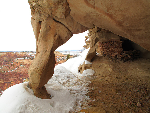 A Small Anasazi Granary on Aztec Butte