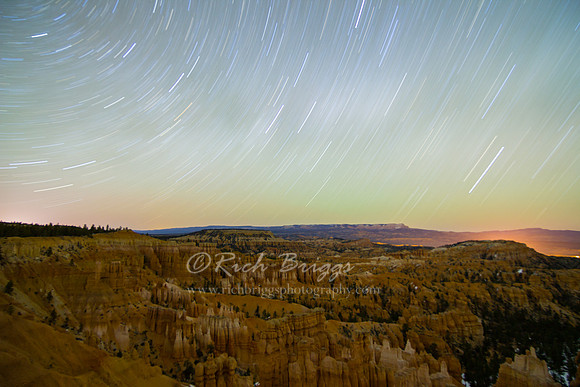 Image of Star Trails over Bryce Canyon