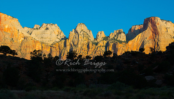 Towers of the Virgin Just After Sunrise