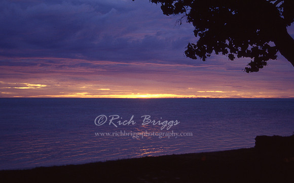 Sunset from a Campground on Moorea, Tahiti