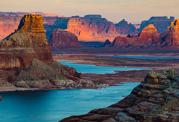 The Rugged Scenery of the Glen Canyon National Recreation Area at Sunset