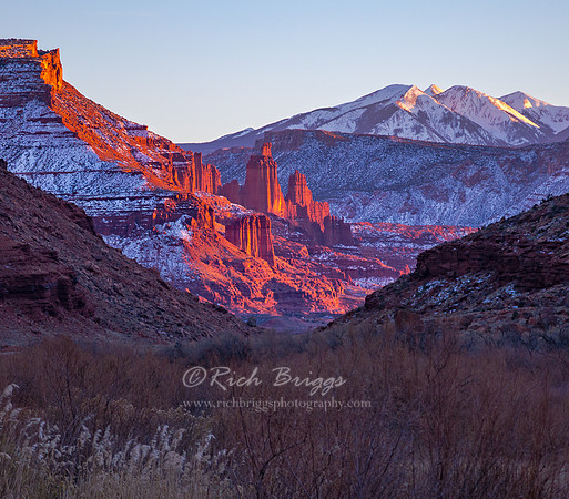 Fisher Towers at Sunset