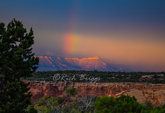 Rainbow over Mount Garfield in the Grand Valley