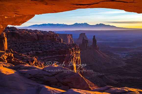 A Beautiful Sunrise at Mesa Arch in Canyonlands